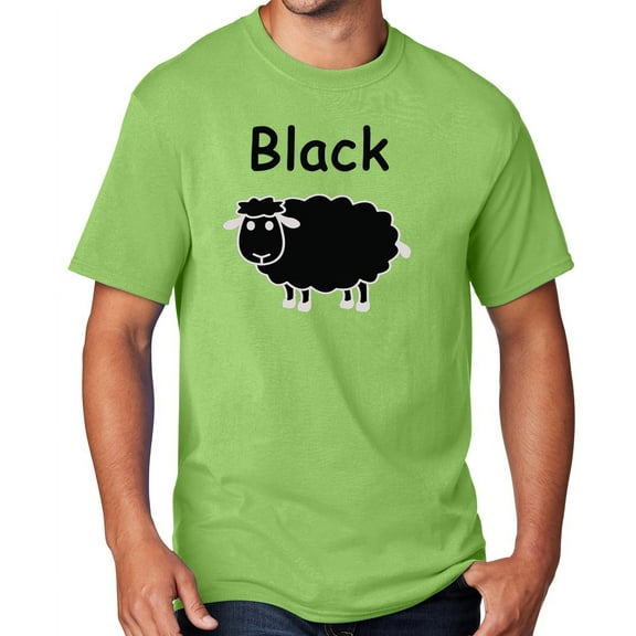 Men's Black Sheep of the Family T-shirt, Large Lime Green - TALL