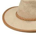 thumbnail image 6 of Jessboyy Sun Hats for Men Breathable Hollow Out Wide Brim Outdoor Hat Adjustable Summer Bucket Hats Travel Vacation Beach Hat Beige, 6 of 6