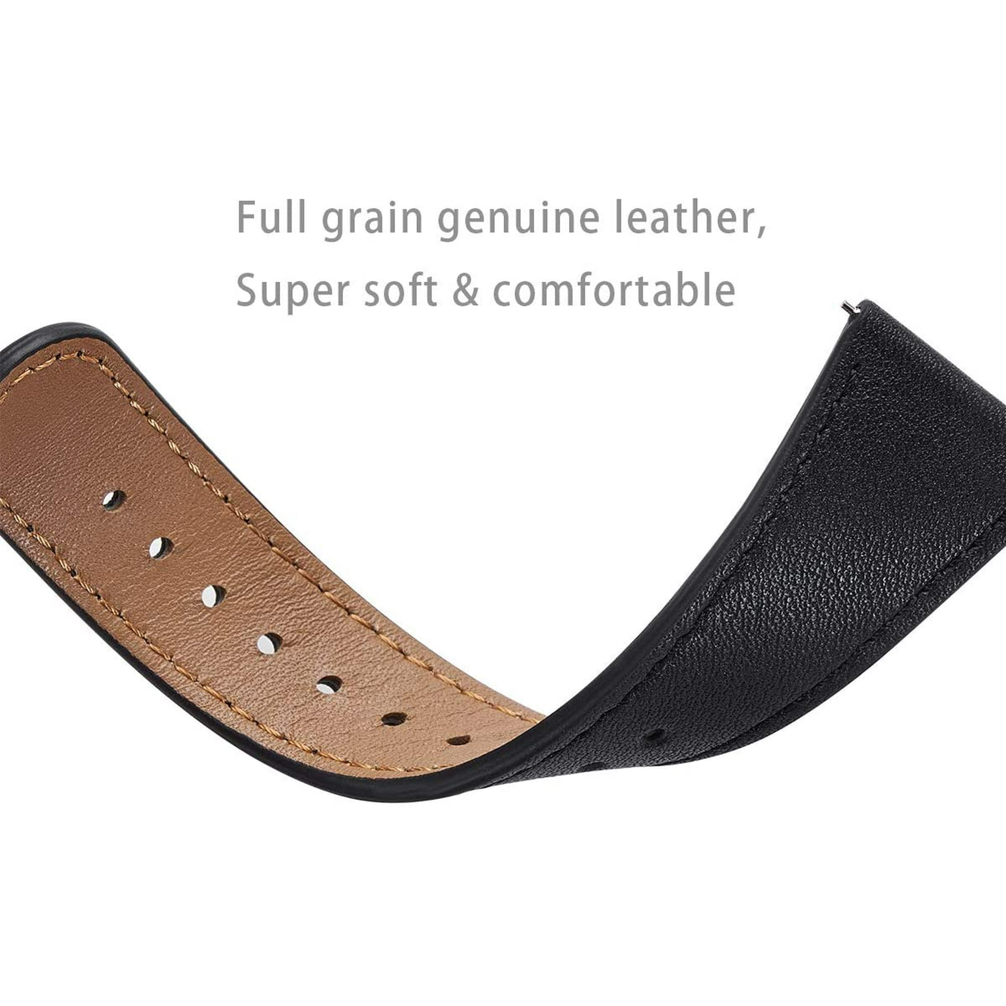 WFEAGL for Fitbit Versa Bands, Top Grain Leather Band Replacement