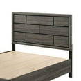 thumbnail image 3 of Grooved Pattern Wooden Queen Size Bed with 2 Drawers, Gray- Saltoro Sherpi, 3 of 5