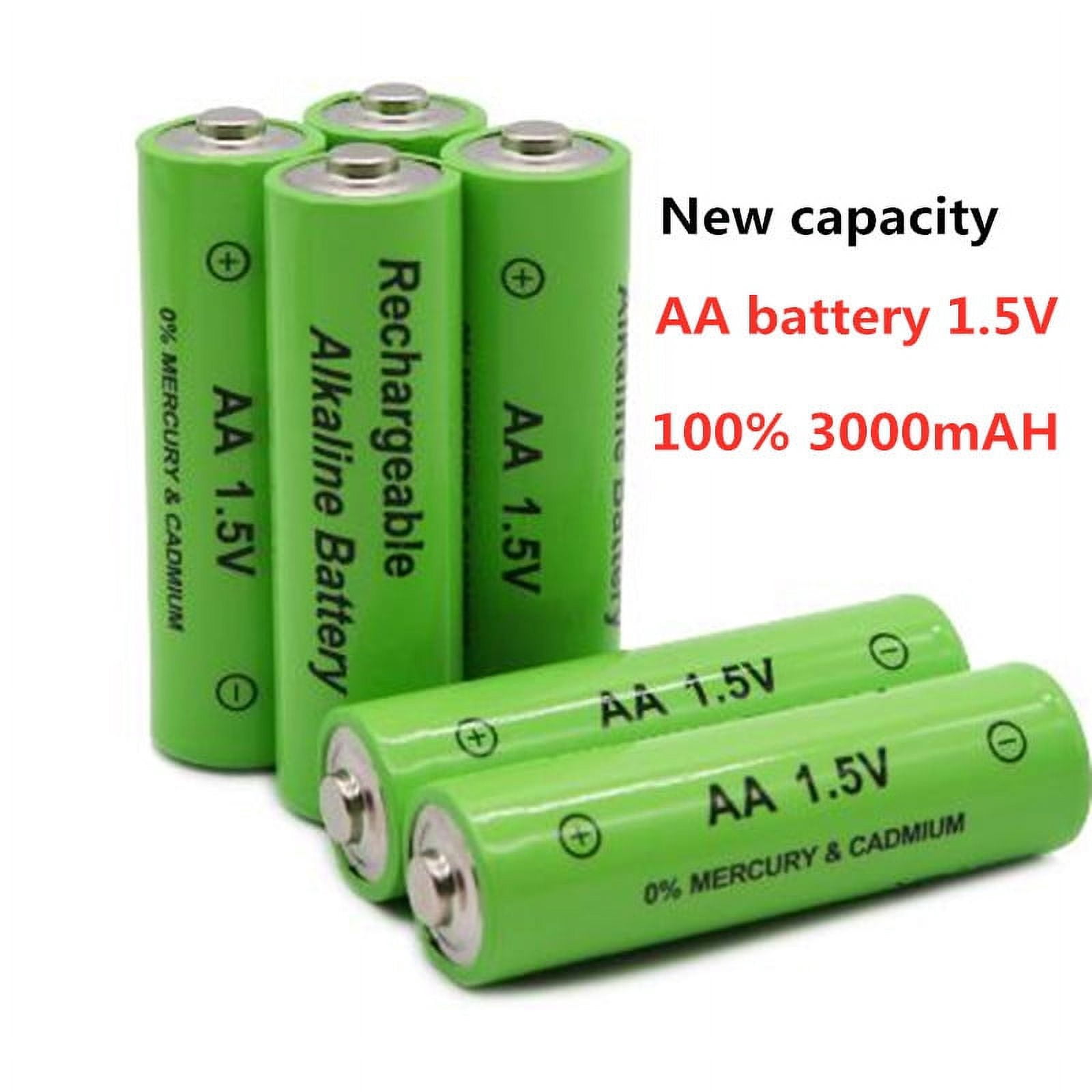 1.5V Alkaline AA Rechargeable Battery Cell for Shaver, LED Lighting, Wireless Microphone, Cordless Phone, etc(16PCS AA)