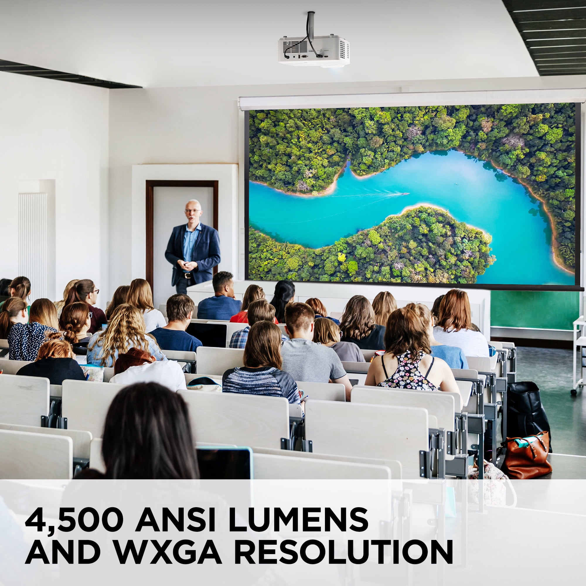 ViewSonic LS630W 4500 Lumens WXGA Laser Projector - 360 Degree Projector