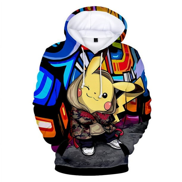 New Pokemon Children Costume Spring Boy Hoodie Kids Clothes