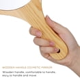 thumbnail image 4 of Shisuyan 2pcs Handheld Mirror Portable Travel Mirror Wood Hand Mirror Large Makeup Mirror, 4 of 8