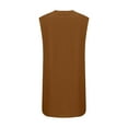 thumbnail image 4 of IMENGL Manteau Décontracté à Imprimé Uni Col en v Ouvert devant, Marron 3TG, Taille m-3TG, 4 of 7