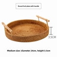 thumbnail image 2 of Wholesale Vietnamese Rattan 3-Piece Round Storage Set with Upgraded Handles - Japanese Style Fruit/Bread Basket, Living Room Organizer, Durable Rustic Home Decor, 2 of 5