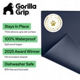 thumbnail image 2 of GORILLA GRIP Silicone Pet Feeding Mat, 22x14,100% Waterproof, Protects Floors, Navy Blue, 2 of 9