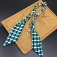 thumbnail image 1 of Silk Scarf Ribbon Handbag Accessories Chain Fashion Scarf Metal Chain Handle Bag Decor Bow Multifunction Ribbon Handbag Strap, 1 of 4