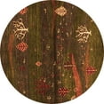 thumbnail image 1 of Ahgly Company Indoor Round Abstract Orange Contemporary Area Rugs, 4' Round, 1 of 1