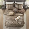 thumbnail image 4 of Madison Park Bellagio Comforter Set Cal King Brown/Gold, 4 of 16