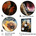 thumbnail image 3 of Designart "Expressionist Grizzly Bear Energy I" Animals Bear Picture Framed Wall Art Prints, 3 of 5
