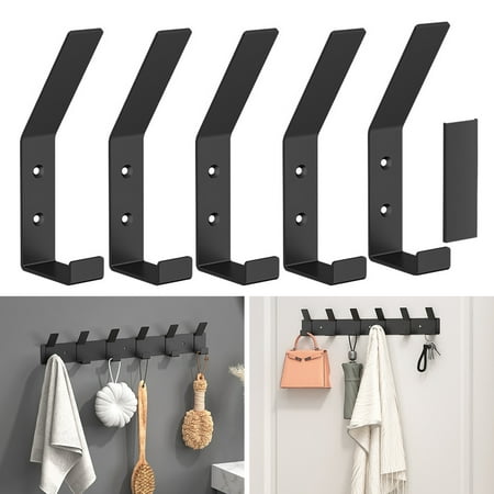 

Yanerim 4Pcs Heavy Duty Stainless Steel Wall Hook Screw Installation Bedroom Bathroom Storage Hanger for Clothes Hat Keys Towel Brush Multifunctional Household Organizer Supplies