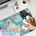 thumbnail image 4 of Long Mouse Pads for Desk,Labrador Dogs with Pioneer Flower Desk Mats on Top Of Desks, Desk Mouse Pad Extra Large with 3mm Non-Slip Base and Stitched Edge for Gaming,Office,Work,Home 31.5"x11.8", 4 of 6