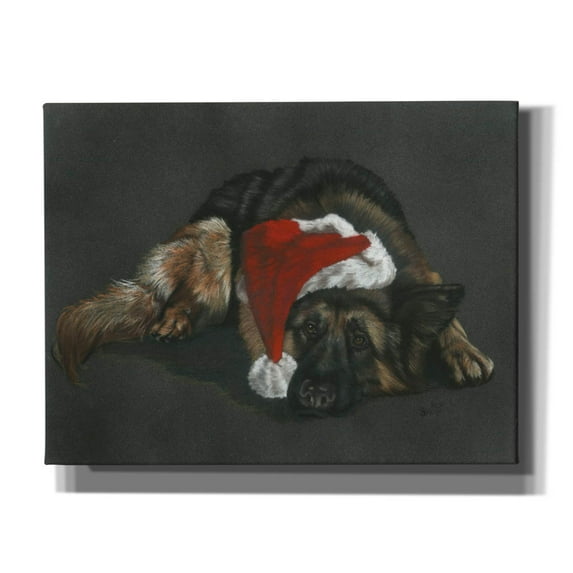 Epic Graffiti 'Weihnachts Hound' by Barbara Keith, Canvas Wall Art, 34"x26"