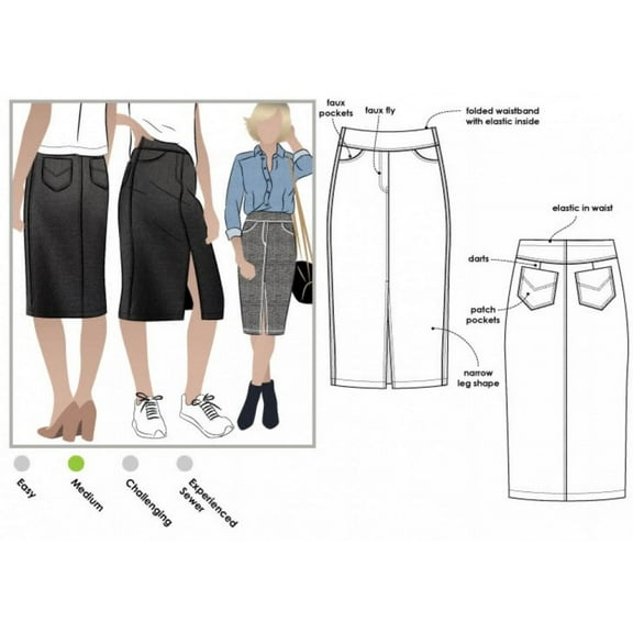 Style Arc Sewing Pattern Charlie Skirt Women