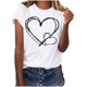 thumbnail image 2 of Xuyuer Valentine's Day women's lover printed t-shirt round neck short sleeve Shirt Women Alphabet ABC I Love You Printed T-Shirts Teacher Valentine Shirt Tees Tops, 2 of 7