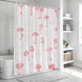 thumbnail image 6 of Pink Mushroom Shower Curtain, Waterproof Shower Curtains for Bathroom, Vintage Botanical Autumn Farmhouse Washable Fabric Bathtub Curtain Set Bath Decor with 12 Hooks 48"x72", 6 of 8