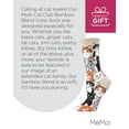 thumbnail image 7 of MeMoi Multi Cat Club Bamboo Blend Crew Socks - Womens - Female, 9-11, Crockery, 7 of 7