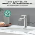 thumbnail image 6 of WOWOW Waterfall Bathroom Faucet Single Handle, Single Hole Bathroom Sink Faucet Stainless Steel, Brushed Nickel Bathroom Faucet with Deck Plate, 1 Hole or 3 Hole Lavatory Faucet for Bathroom Sink, 6 of 8