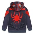 thumbnail image 3 of Marvel Spider-Man Miles Morales Zip Up Fleece Hoodie (Boys), Sizes 8-20, 3 of 7
