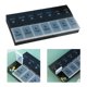 thumbnail image 1 of Organizador de pastils de 14 rejil 2 fi , , 2 veces , estuche portátil para tableta contenedor, pastillero para viaje , negro negro Baoblaze Organizador de almacenamiento, 1 of 8