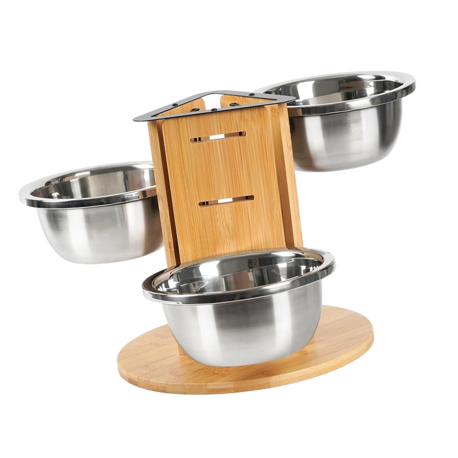 Serenable Elevated Dog Bowls Feeding Bowls Sturdy Portable Easy Care Pet Supplies Pet Feeder Feeding Station for Small Medium Large Dog