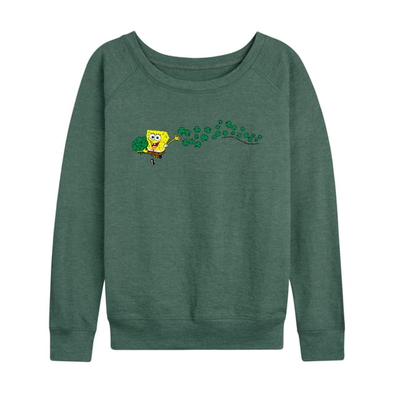 Spongebob Squarepants - Spongebob Shamrocks - Women's French Terry Long Sleeve Pullover
