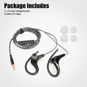 In-Ear Wired Sport Running Earphones, Earbud Ear Hook Headphone with Mic & 3.5mm Jack, Waterproof, for Workout Exercise Gym, Compatible with iPad Android Cell Phone PC