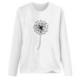 thumbnail image 4 of Pompotops T-shirt Décontracté Imprimé pour Femmes Col Rond Manches Longues Blouse, 4 of 5