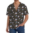 thumbnail image 3 of Sigee Cosmic Print Men's Shirts Casual Button Down Short Sleeve Summer Beach Shirt Hawaiian Vacation Shirts Tee Shirt-Medium, 3 of 7