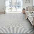 thumbnail image 1 of Area Rug 5x7 Machine Washable Rugs for Living Room Non Slip Soft Carpet Geometric Jacquard Textured Carpet for Bedroom Dining Nursery Office Living Room Rug-Smoke Grey, 1 of 8