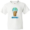 thumbnail image 3 of Inktastic Keep It Cool Melting Earth Ice Cream Cone Youth T-Shirt, 3 of 5