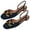 Dark Blue, variant on Women Sandals Cover Toes Lower Heel Ring Decor Woman Sandals Elegant Office Shoes for Daily Wear