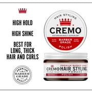 Cremo Hair Styling Pomade, Texturizing, Polish, All Hair Types, 4 oz