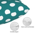 thumbnail image 3 of Fotbe Teal And White Polka Dot Funda de Almohada Decorativa Estilo Occidental, Lujo en Algodón, Fundas para Almohadas King, Cojín Estampado para Decoración del Hogar-20"x30", 3 of 6