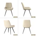 thumbnail image 3 of 2-Piece / 4-Piece Modern Dining Chair Sets with Thickened Cushions Premium Fabric Upholstered Kitchen Chairs Sturdy Metal Legs 300 lbs Capacity for Dining Room Living Room Office, 3 of 6