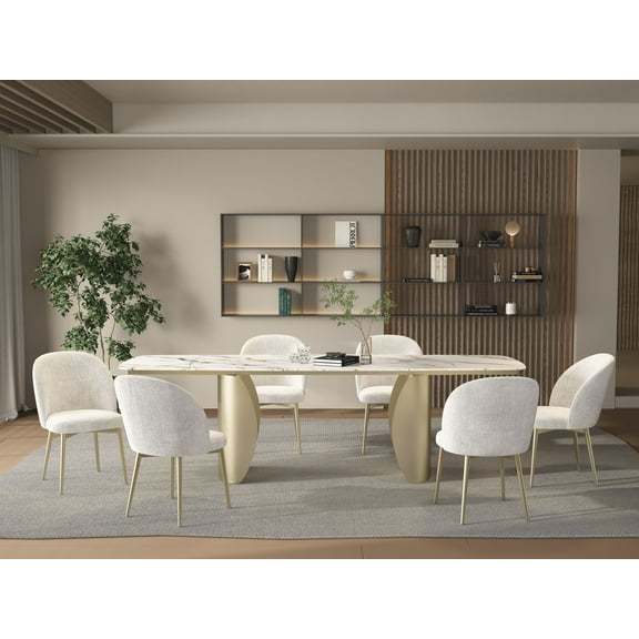 ACME Cora Side Chair (Set-2) in White Fabric