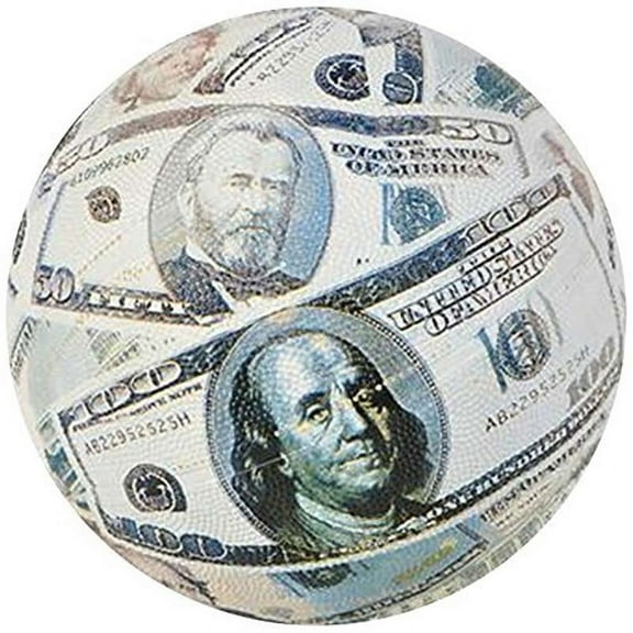 Rhode Island Novelty 7' Mini Children's (3 ) Basketball, Money Print Design