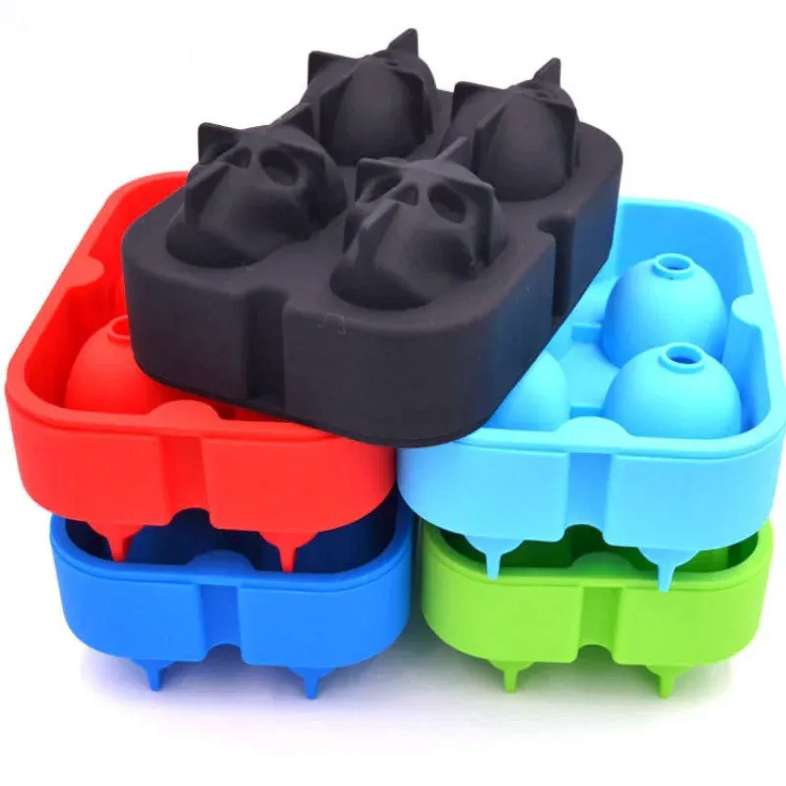 3D Skull Silicone Mold Ice Cube Tray Mould Ice Cube Maker Ice Ball Mold Whiskey Wine Cocktail Ice Cube Ice Ball Mold