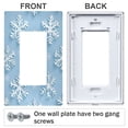 thumbnail image 3 of Yayeee Rocker Switch Wall Plate 1-Gang 4.6"x2.9" Home Decorative Outlet Cover, Blue Snowflake, 3 of 6