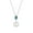 Blue and White, variant on Sterling Silver with 14mm Shell Pearl, Natural Choice Of Gemstone and White Topaz Drop Pendant with 18" Chain