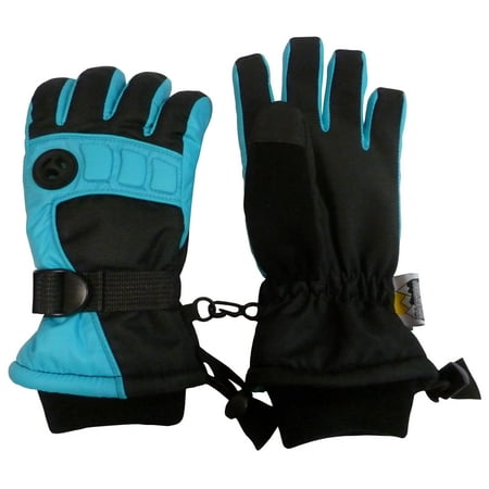 Air Force Glove (NICE CAPS Mens Extreme Cold Weather Winter 80 Gram Thinsulate Premier Colorblock Waterproof Ski Snow Glove with Air)