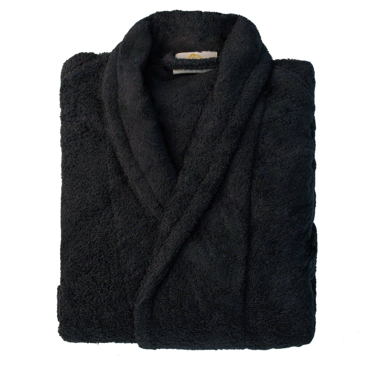 Superior Terry Cotton Adult Unisex Soft Lightweight Bathrobe, Extra Large, Black