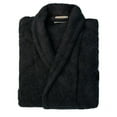 thumbnail image 6 of Superior Terry Cotton Adult Unisex Soft Lightweight Bathrobe, Small, Black, 6 of 8