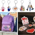 thumbnail image 4 of 30PCS Shrink Plastic Sheets for Kids with 30 Keychains & 100 Jump Rings, Shrink Films Papers,for DIY Handprint Keychains,1 set fathers day craft, 4 of 7
