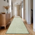 thumbnail image 6 of COZONY 2x6 Modern Rainbow Runner Rug, Washable Non-Slip Low Pile Hallway Carpet, Soft Abstract Long Rug for Entryway, Kitchen, Bedroom, Bathroom, Green, 6 of 10