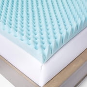 Slumber Solutions Highloft 4-inch Textured Gel Memory Foam Mattress Topper Twin