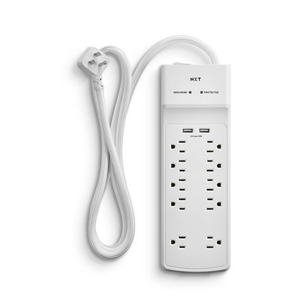 UPC: 0718103313247 | NXT Technologies 10-Outlet 2 USB Surge Protector 3000 Joules NX54318