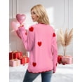 thumbnail image 5 of Fall Sweaters for Women 2026 Scalloped Crewneck Pullover Sweaters Lightweight Heart Knit Sweater Tops Shermie, 5 of 9