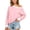 Pink, variant on Enjoytime Sweatshirt for Women Patchwork Long Sleeve Off Shoulder Sweatshirt Fall Fashion Casual Pullover Tops
